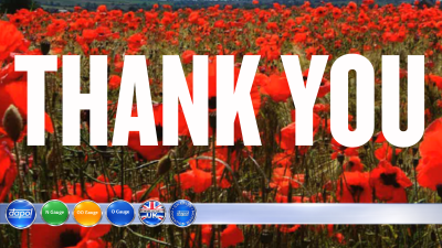Lest We Forget - Thank you all for your support - Thank You Update