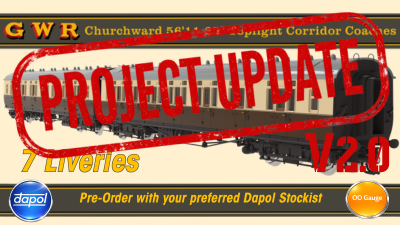 OO Gauge GWR Churchward 56'11.25" Toplight Corridor Coach EOI - Update II