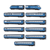 2D-019-300 N Gauge Class 43 HST Pullman Blue Full Train Set (11 Car Set)