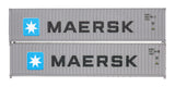 2F-028-100 N Gauge 40 Foot Container Twin Pack MSKU A MRKU B