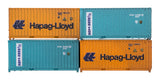 2F-028-207 N Gauge 20' Containers Hapag Lloyd 136086 8 Dong Fang 216866 1 Weathered