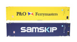 4F-028-023 OO Gauge 45 Ft Ctnr P & O Ferrymasters 007303-8 & Samskip 798868-0
