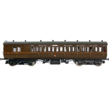 4P-020-402 OO Gauge GWR Toplight M/Line City GWR All Brown Third Brke 3756 Set 5