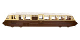 7D-011-001 O Gauge Streamlined Diesel Railcar 12 Lined Choc & Cream GWR Monogram