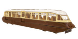 7D-011-001 O Gauge Streamlined Diesel Railcar 12 Lined Choc & Cream GWR Monogram