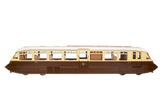 7D-011-001 O Gauge Streamlined Diesel Railcar 12 Lined Choc & Cream GWR Monogram