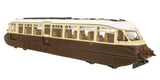 7D-011-002 O Gauge Streamlined Diesel Railcar 10 Lined Choc & Cream GWR