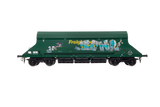 7F-026-002G1 O Gauge HIA Ftlnr Green Hvy Haul Limestone Hopper 369022 Graffiti