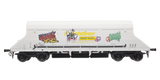 7F-026-004G O Gauge HIA Ftlnr White Hvy Haul Limestone Hopper 369044 Graffiti