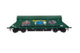 7F-026-006G1 O Gauge HIA Ftlnr Green Hvy Haul Limestone Hopper 369002 Graffiti