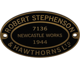 PLATE-RSH-7136T 7136 Warrington RSH Worksplate Third Size Replica