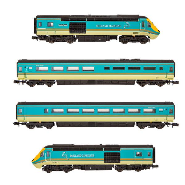 2D-019-015 N Gauge Class 43 HST Midland Mainline 43066 & 43077– Dapol