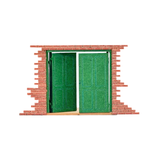 4C-000-001 OO Gauge Station Doors - Green