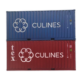 4F-028-173 OO Gauge 20ft' Container Culines 190334 2/TGBU 350365 8 Wth Twin Pack