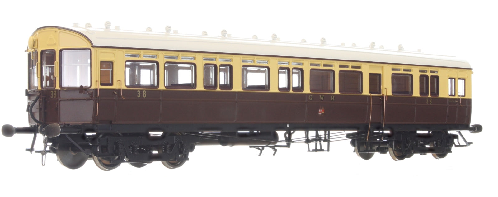 7P-004-011 O Gauge Autocoach GWR Twin Cities Crest 38 Choc & Crm