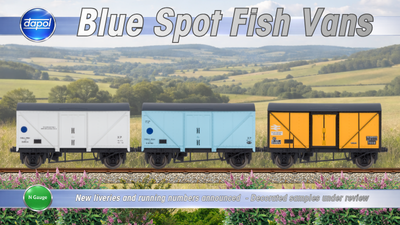 N Gauge Blue Spot Fish Vans
