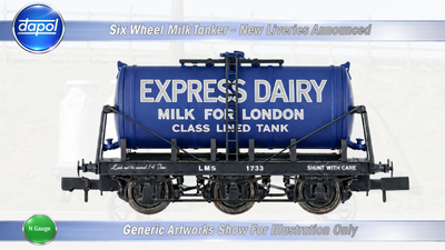 N Gauge Six Wheel Milk Tankers