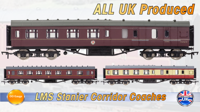 ALL UK-PRODUCED LMS STANIER CORRIDOR COACHES