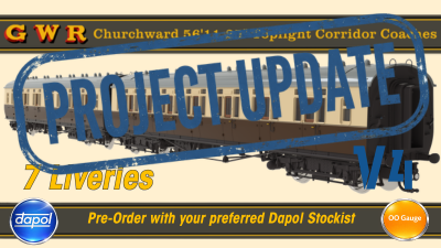 OO Gauge GWR Churchward 56'11.25" Toplight Corridor Coach EOI - Update IV