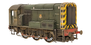 110736W O Gauge Class 08 D3120 BR Green Early Crest Wasp Stripes WEATHERED