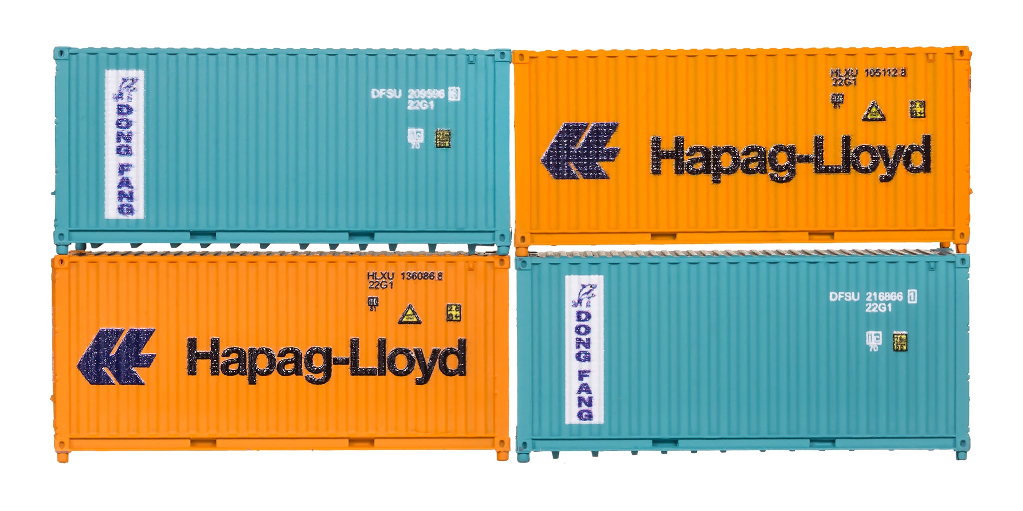 2F-028-206 N Gauge 20' Containers Hapag Lloyd 136086 8 Dong Fang 216866 1