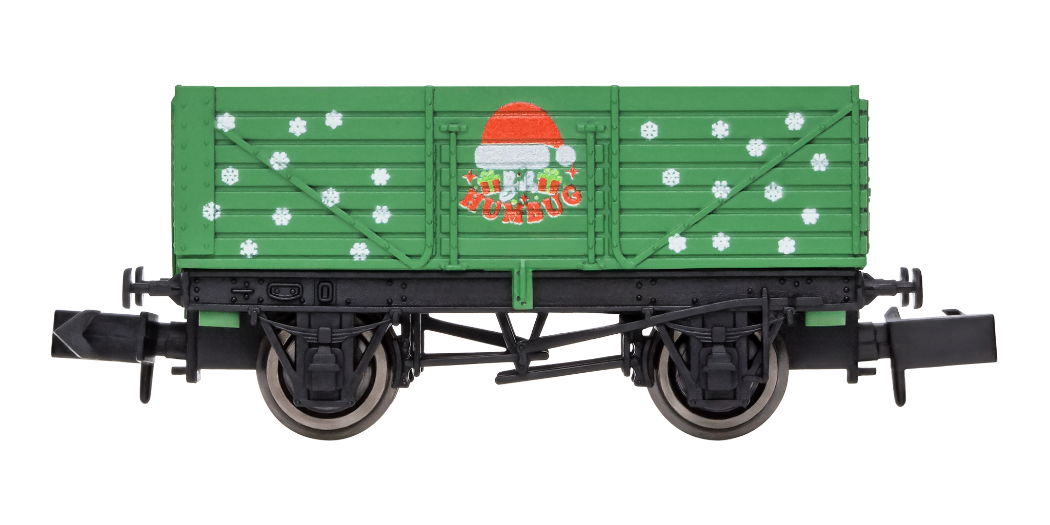 2F-071-119 N Gauge 7 Plank Bah Humbug Christmas Wagon