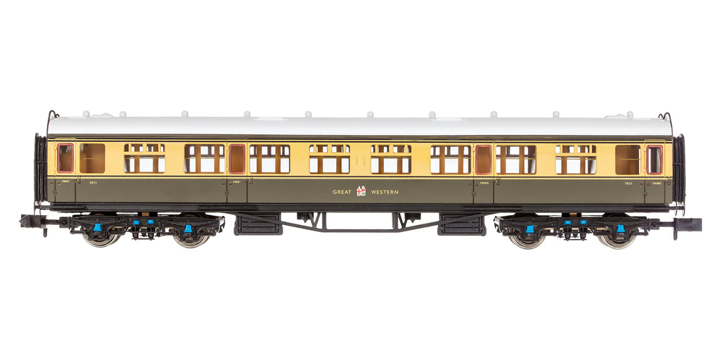 Collett Coach 2P-000-059 N Gauge Collett Coach Choc Crm Composite Great Western 7011 ...