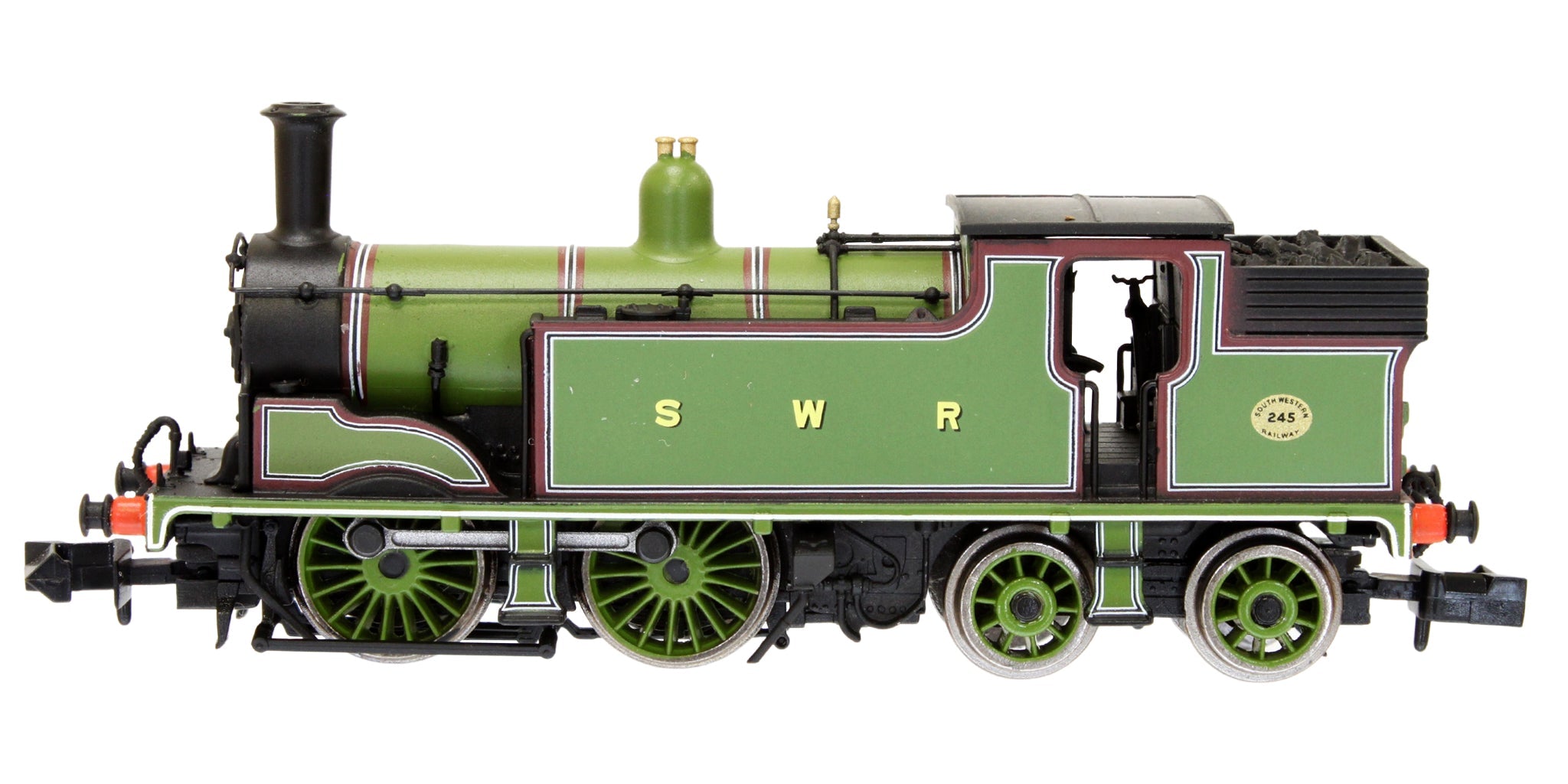 2S-016-006D N Gauge M7 0-4-4 SWR Lined Green 245 DCC Fitted