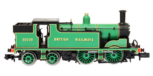 2S-016-008 N Gauge M7 0-4-4 British Railways Lined Malachite 30038