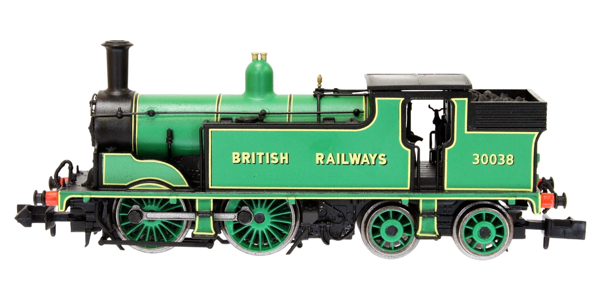 2S-016-008D N Gauge M7 0-4-4 British Railways Lined Malachite 30038 DCC Fitted
