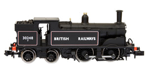 2S-016-009 N Gauge M7 0-4-4 British Railways Lined Black 30248