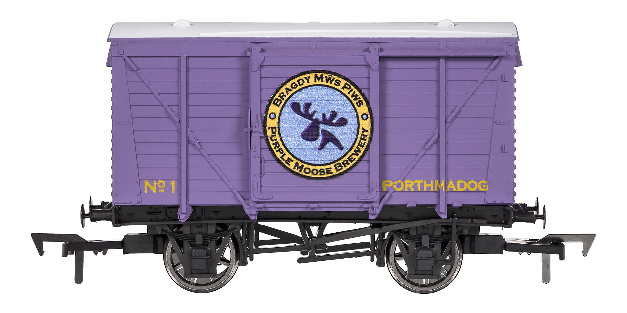 4F-011-108 OO Gauge Ventilated Van Purple Moose Brewery No 1