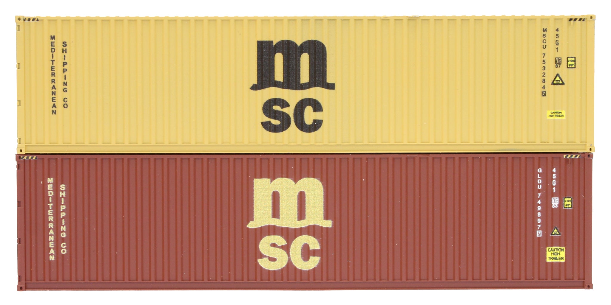 4F-028-150 OO Gauge 40 Ft High Cube Container MSC 749897 7 / 753284 5