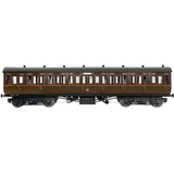 4P-020-412 OO Gauge GWR Toplight M/Line City GWR All Brown All Third 3910 Set 5