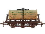 4F-031-146 OO Gauge 6 Wheel Milk Tanker Williams Dairy Weathered