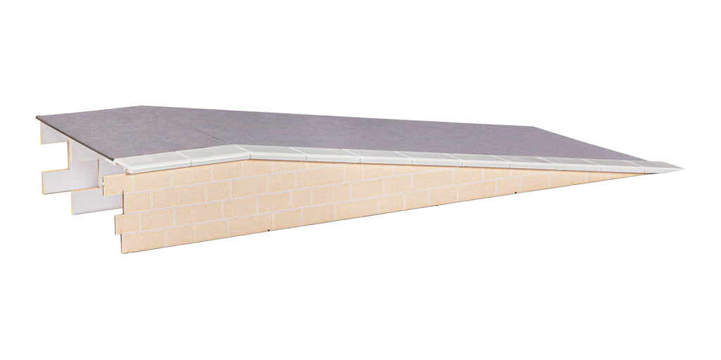 Offset Diamond Ramp 7B-000-005 O Gauge Ramp Right Stone Facing Tarmac Top– Dapol