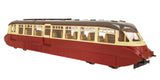 7D-011-005 O Gauge Streamlined Diesel Railcar W8W BR Lined Carmine & Cream