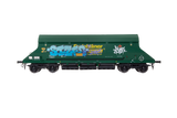 7F-026-001G1 O Gauge HIA Ftlnr Green Hvy Haul Limestone Hopper 369008 Graffiti