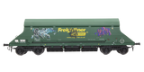 7F-026-001G O Gauge HIA Ftlnr Green Hvy Haul Limestone Hopper 369008 Graffiti