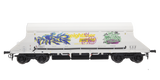 7F-026-003G O Gauge HIA Ftlnr White Hvy Haul Limestone Hopper 369027 Graffiti