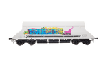 7F-026-004G1 O Gauge HIA Ftlnr White Hvy Haul Limestone Hopper 369044 Graffiti