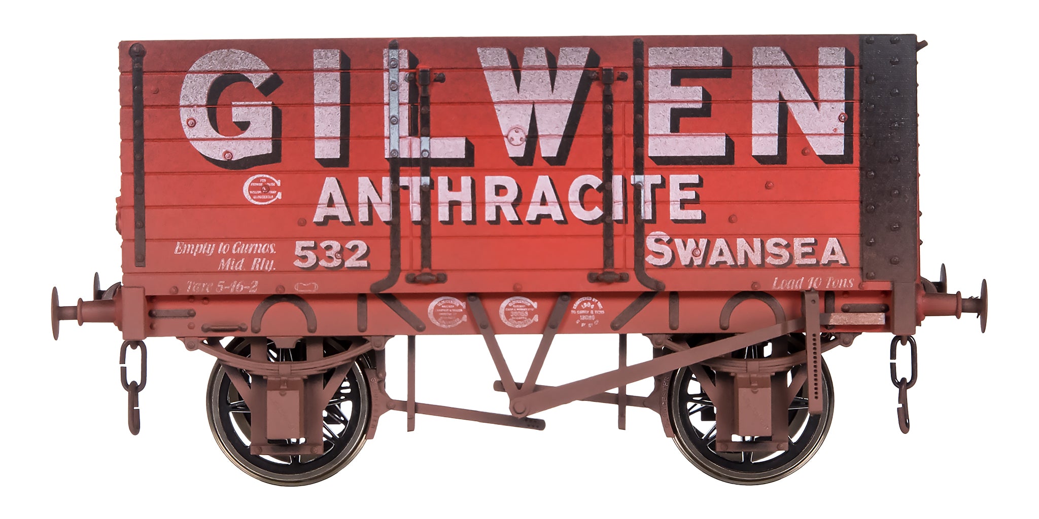 7F-073-012 O Gauge 7 Plank 9' W/B Three Door Gilwen 532 Weathered