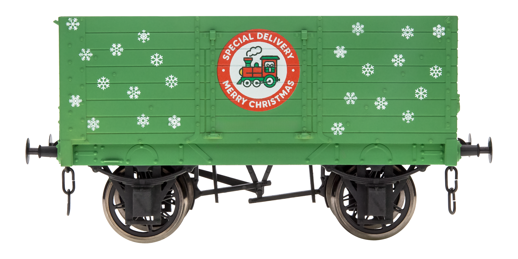 7F-073-025 O Gauge 7 Plank Train Special Delivery Merry Christmas Wagon