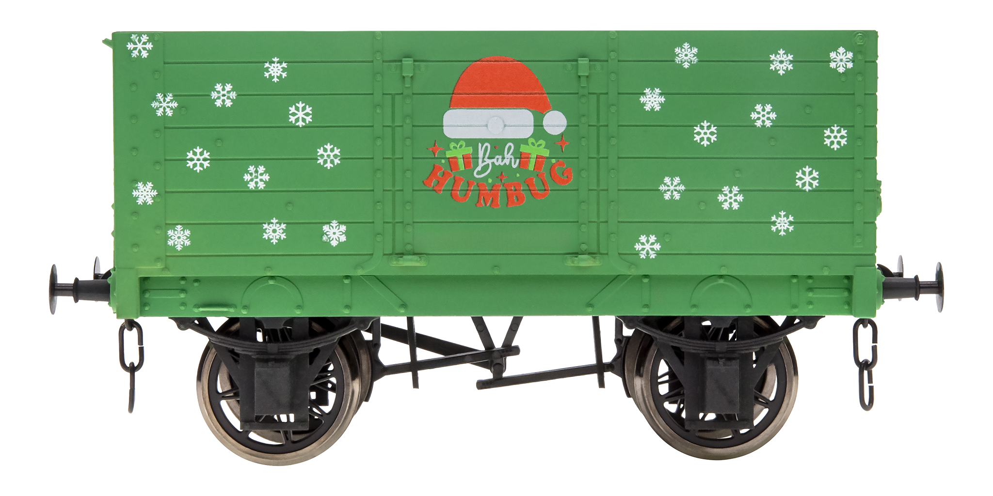 7F-073-026 O Gauge 7 Plank Bah Humbug Christmas Wagon