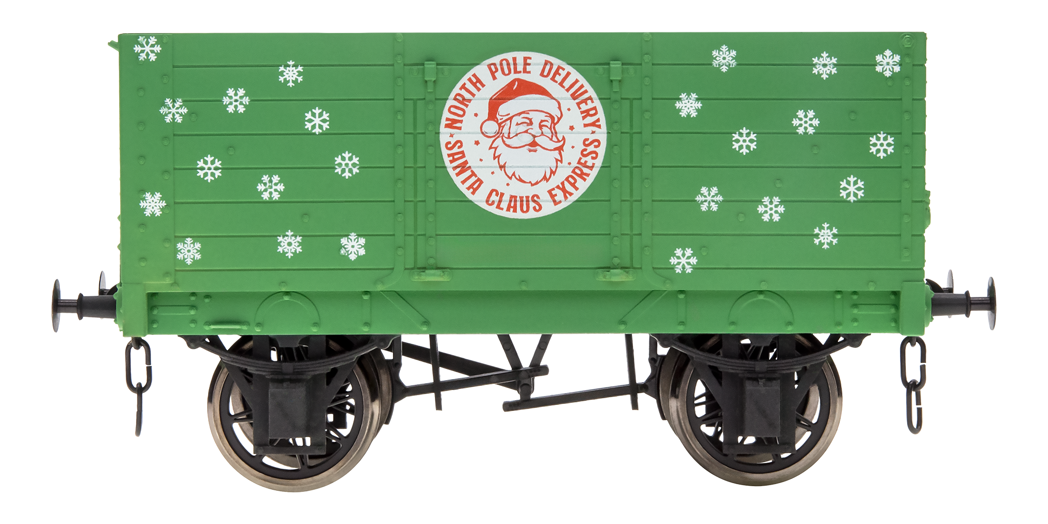 7F-073-027 O Gauge 7 Plank Santa Claus Express Wagon