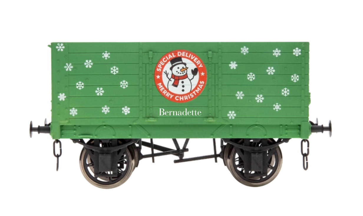 7F-073-028 O Gauge 7 Plank Snowman Merry Christmas Wagon