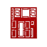 4C-000-002 OO Gauge Station Doors - Red