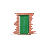 4C-000-001 OO Gauge Station Doors - Green