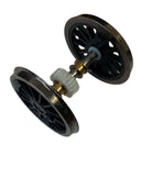 7S-007-WGK 0 Gauge Spares 57XX - Wheelset Geared Black - R