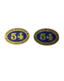 7S-010-NP54 0 Gauge Terrier Spares - Numberplate 54 Pairs